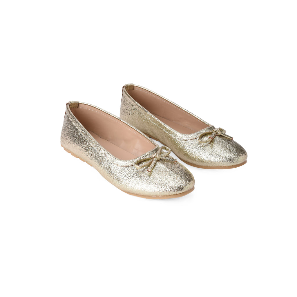 Gold Ballerina shoes - PAVO Egypt