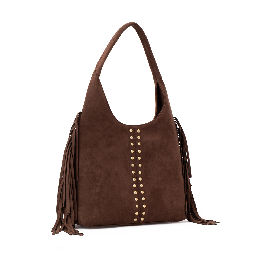 Brown Fringe Handbag
