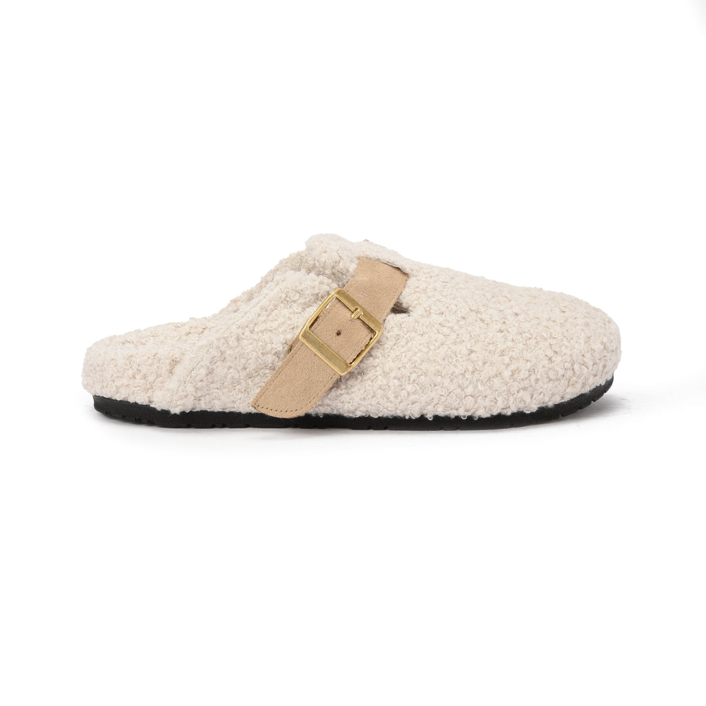 Beige Snuggle mule