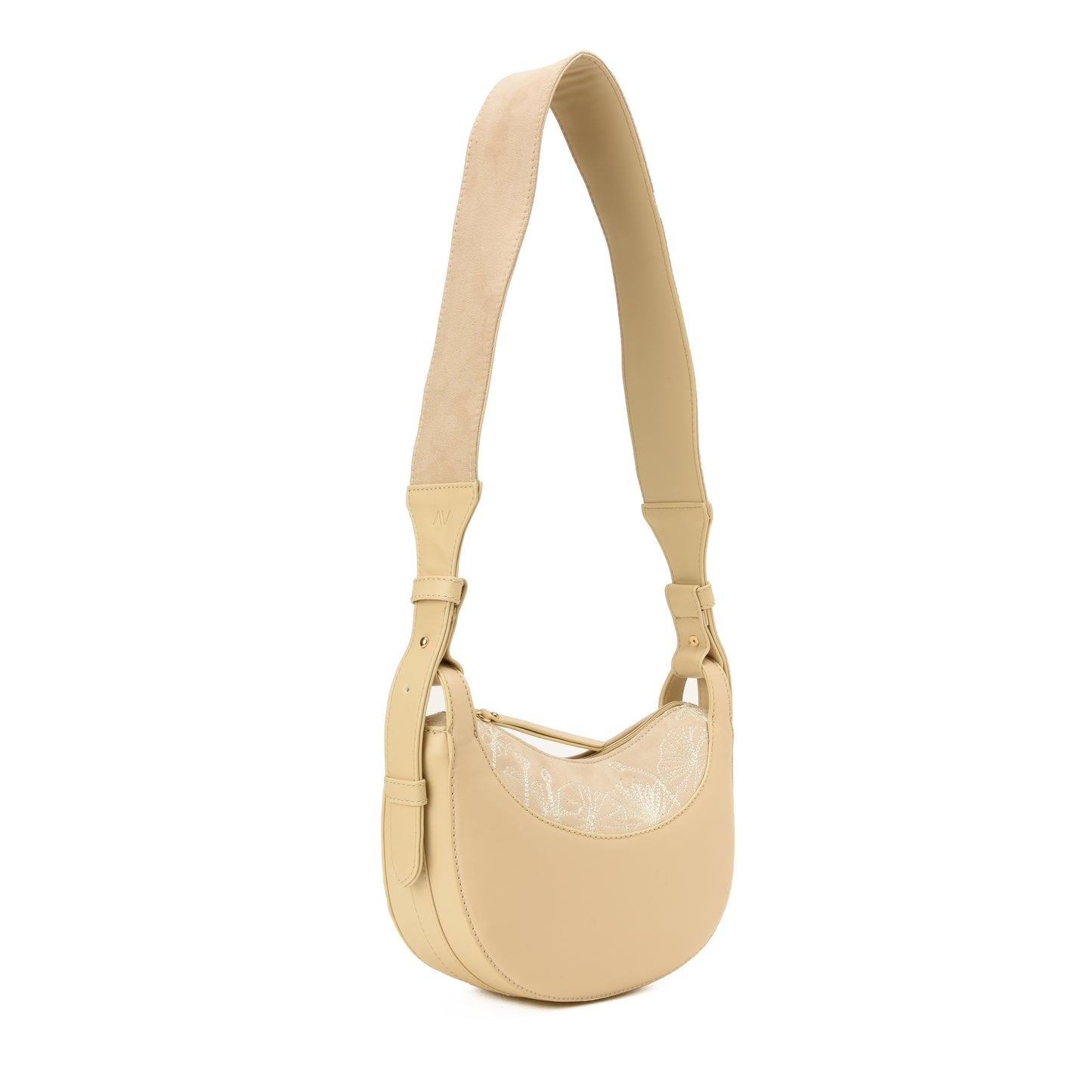 Handbag Beige with embroidery