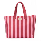 Striped Purple Tote Handbag