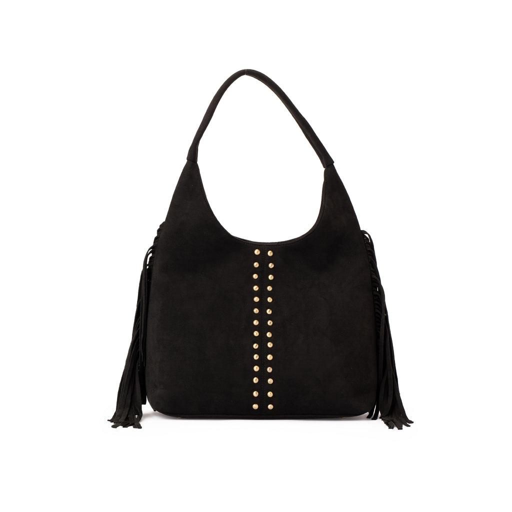 Black Fringe Handbag