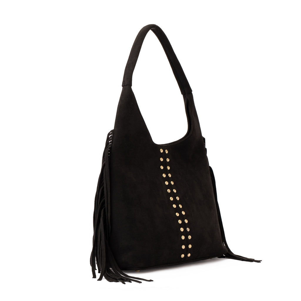 Black Fringe Handbag