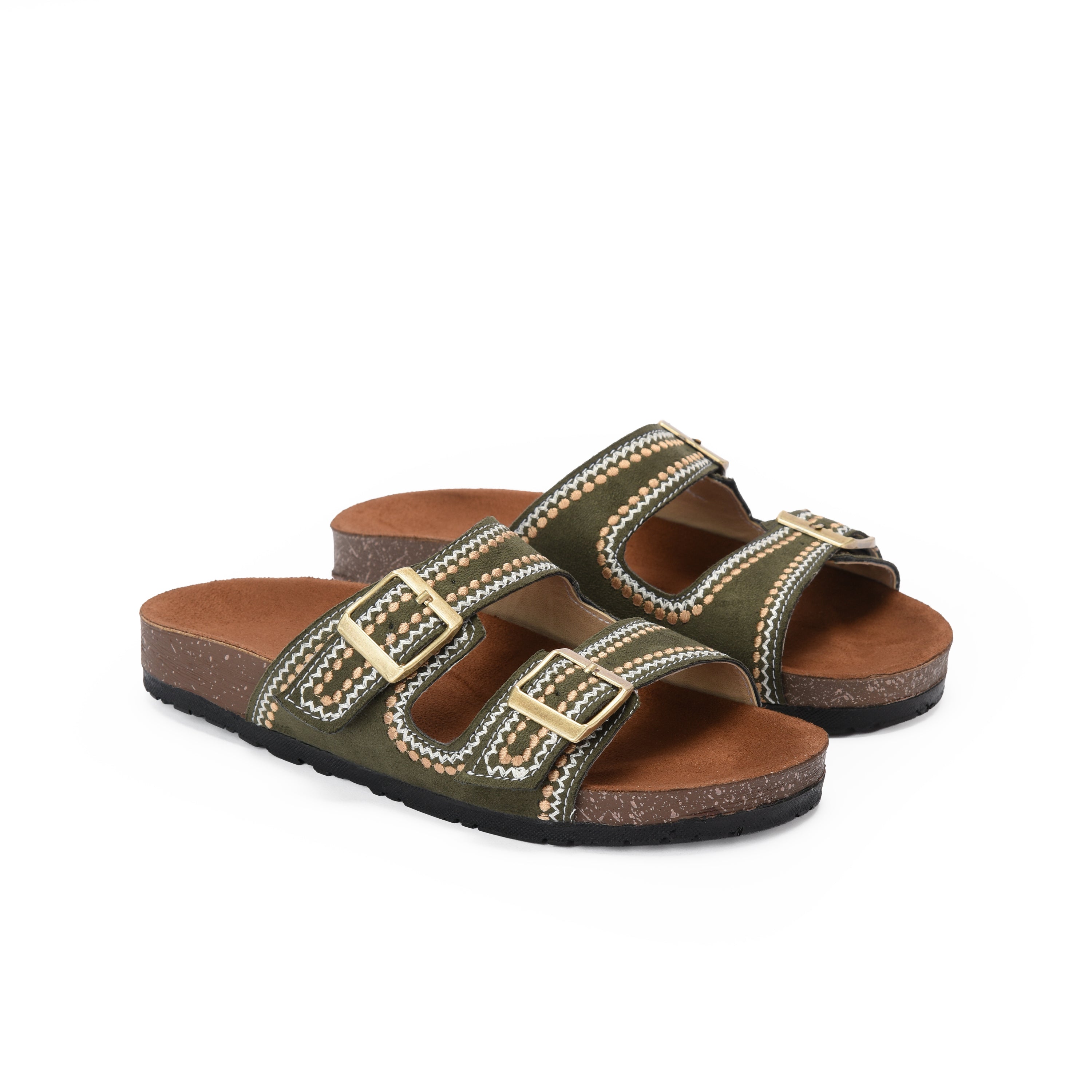 Olive Sand Slippers