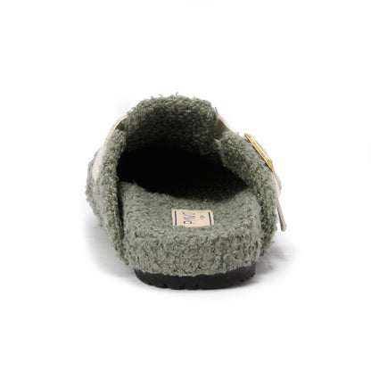 Olive Snuggle mule