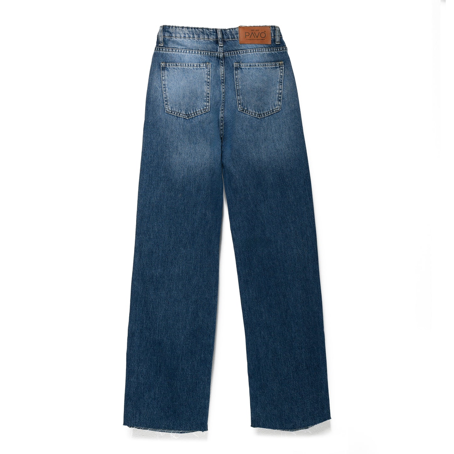 Blue straight leg jeans