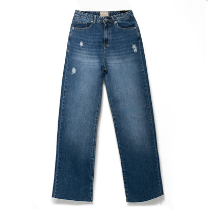 Blue straight leg jeans