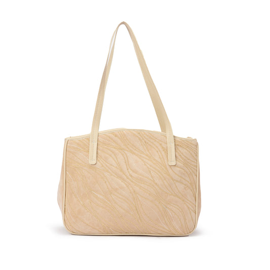 Beige Waves Handbag