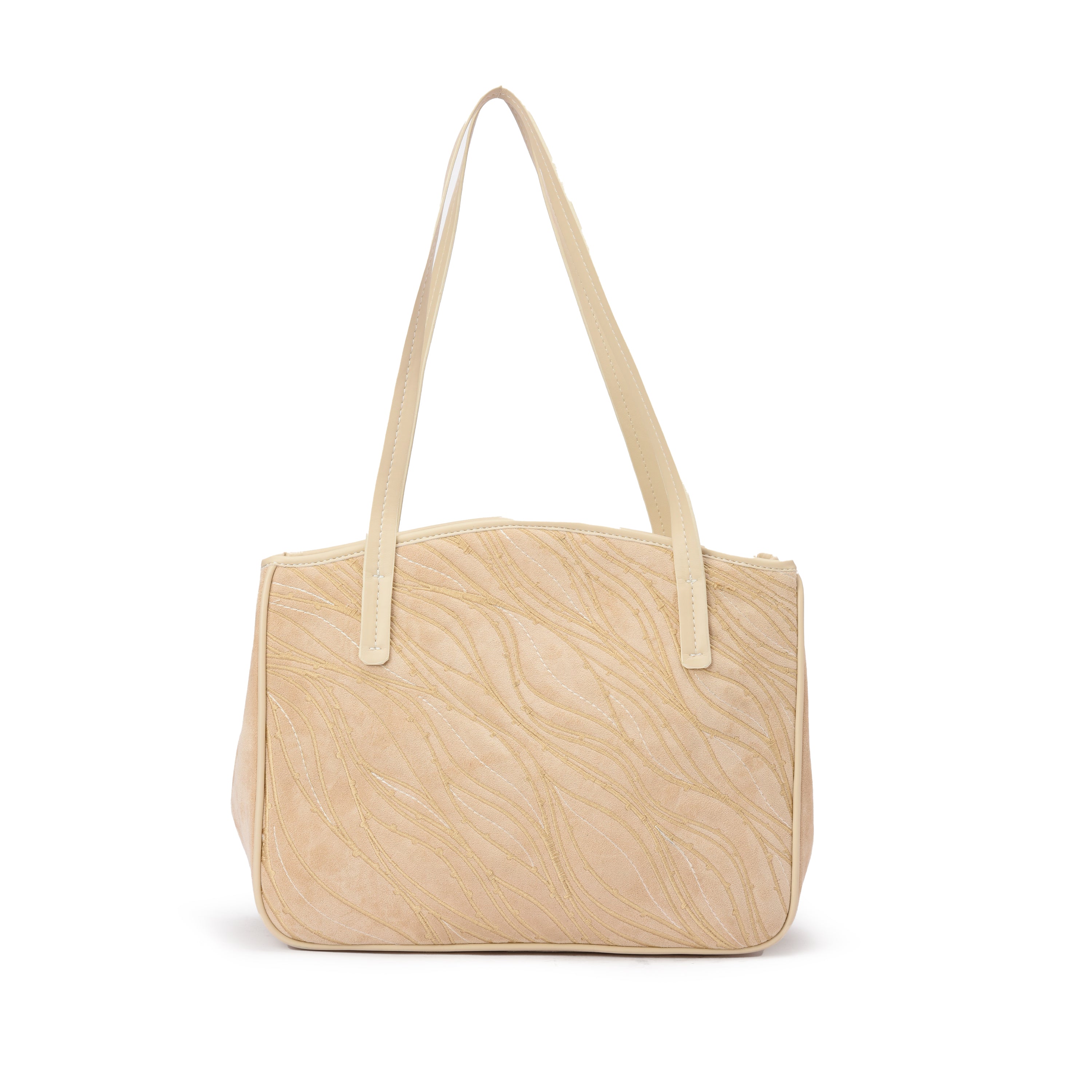 Beige Waves Handbag