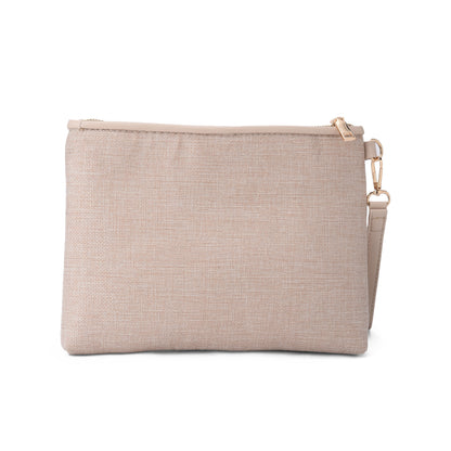 Beige floral Clutch