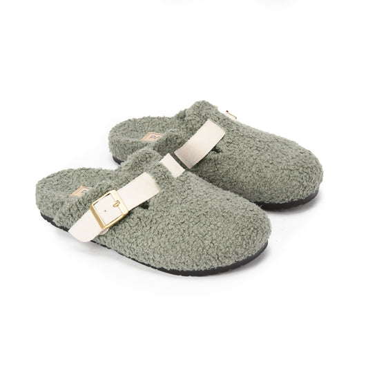 Olive Snuggle mule