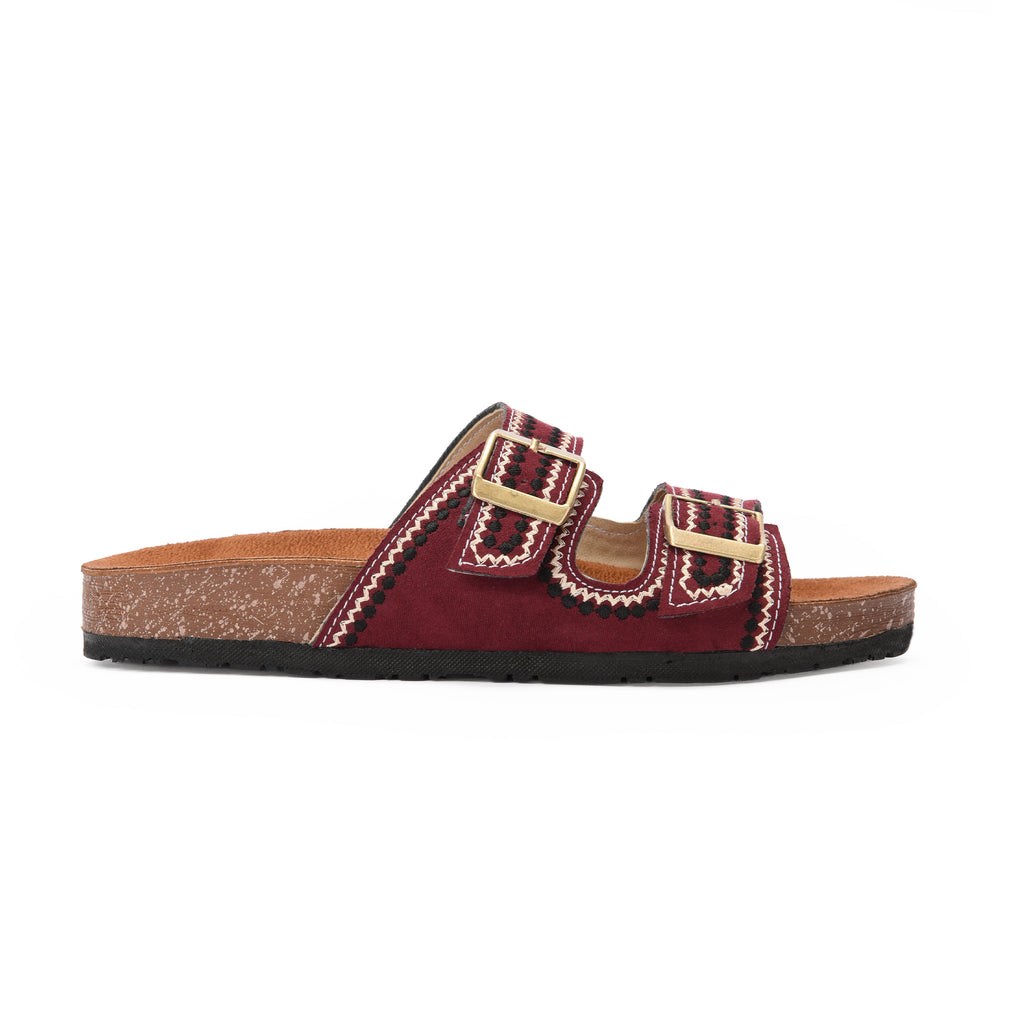 Burgundy Sand Slippers