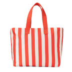 Striped Red Tote Handbag