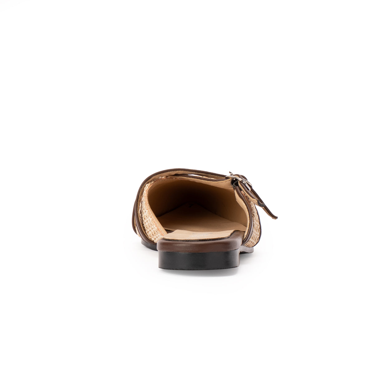 Brown Raffia Mule