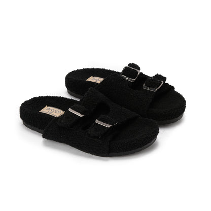 Black Plush slipper