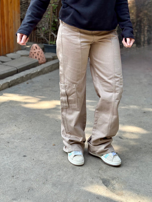 Beige Cargo Pant