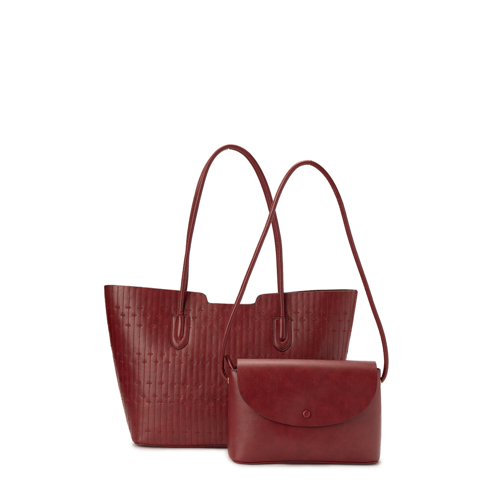 Burgundy Velvet ToteHandbag