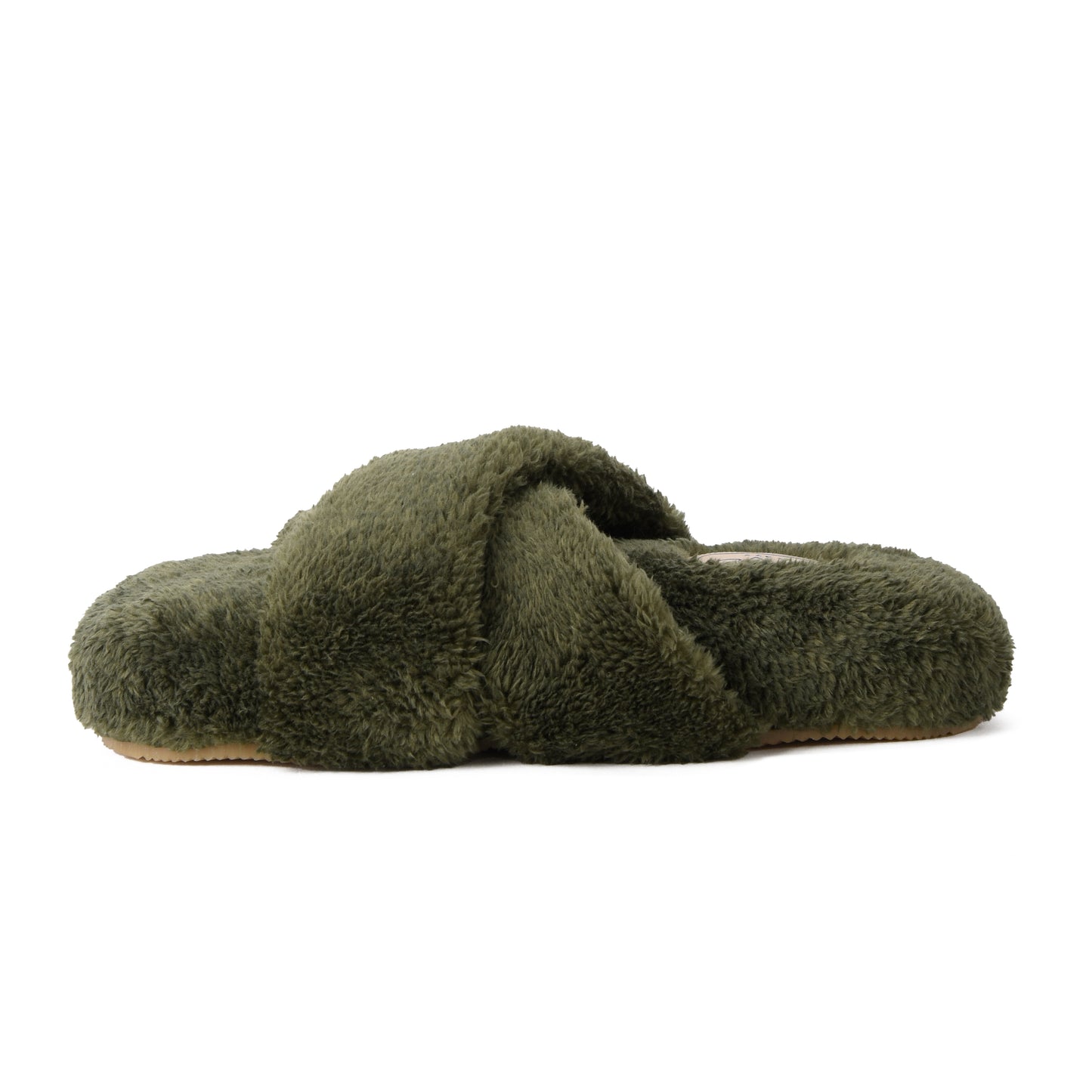 Slipper Fur Cross Olive
