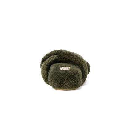 Slipper Fur Cross Olive