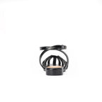 Black metallic Cage Sandal