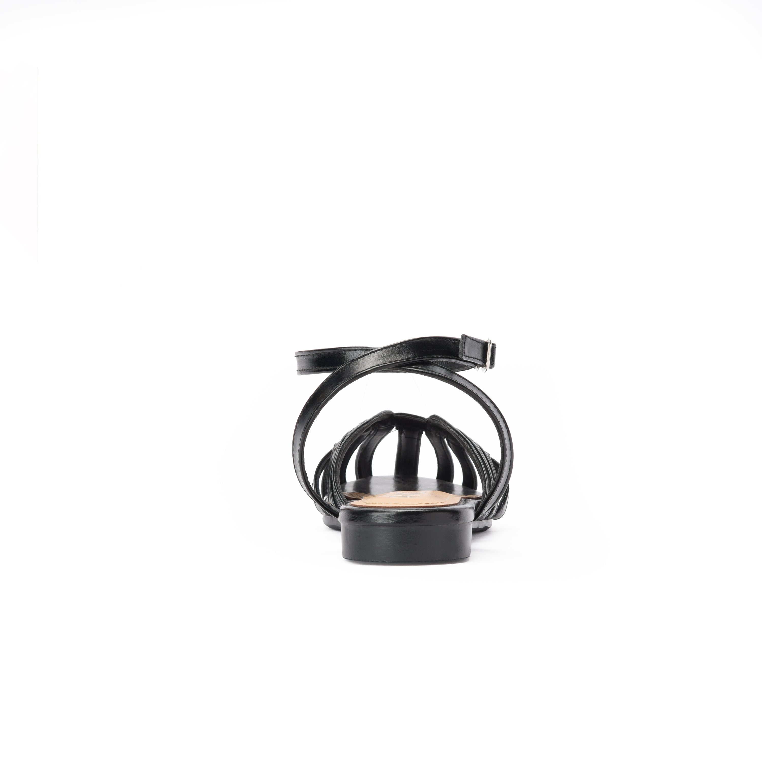 Black metallic Cage Sandal