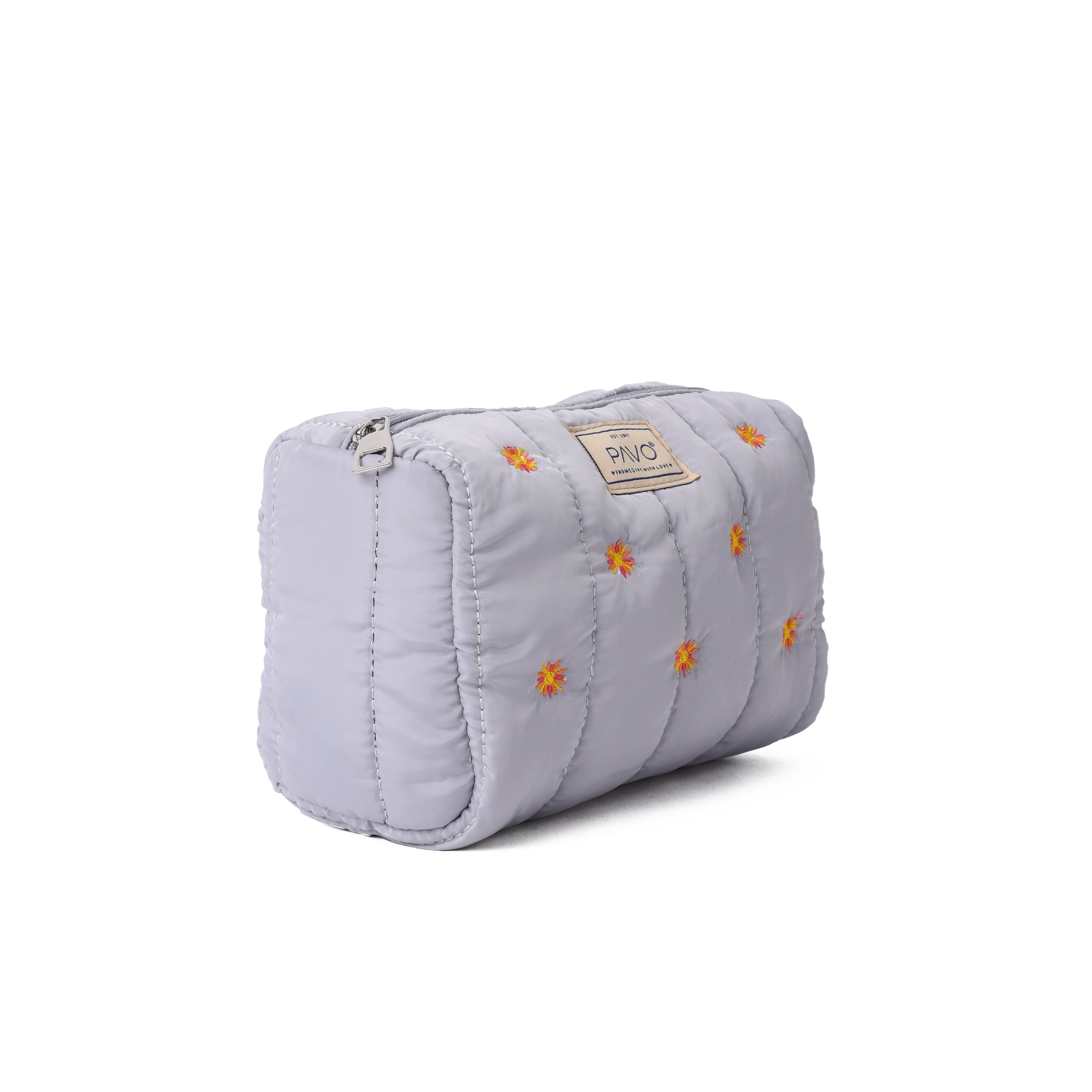 Makeup Bag Blooms Grey - PAVO Egypt