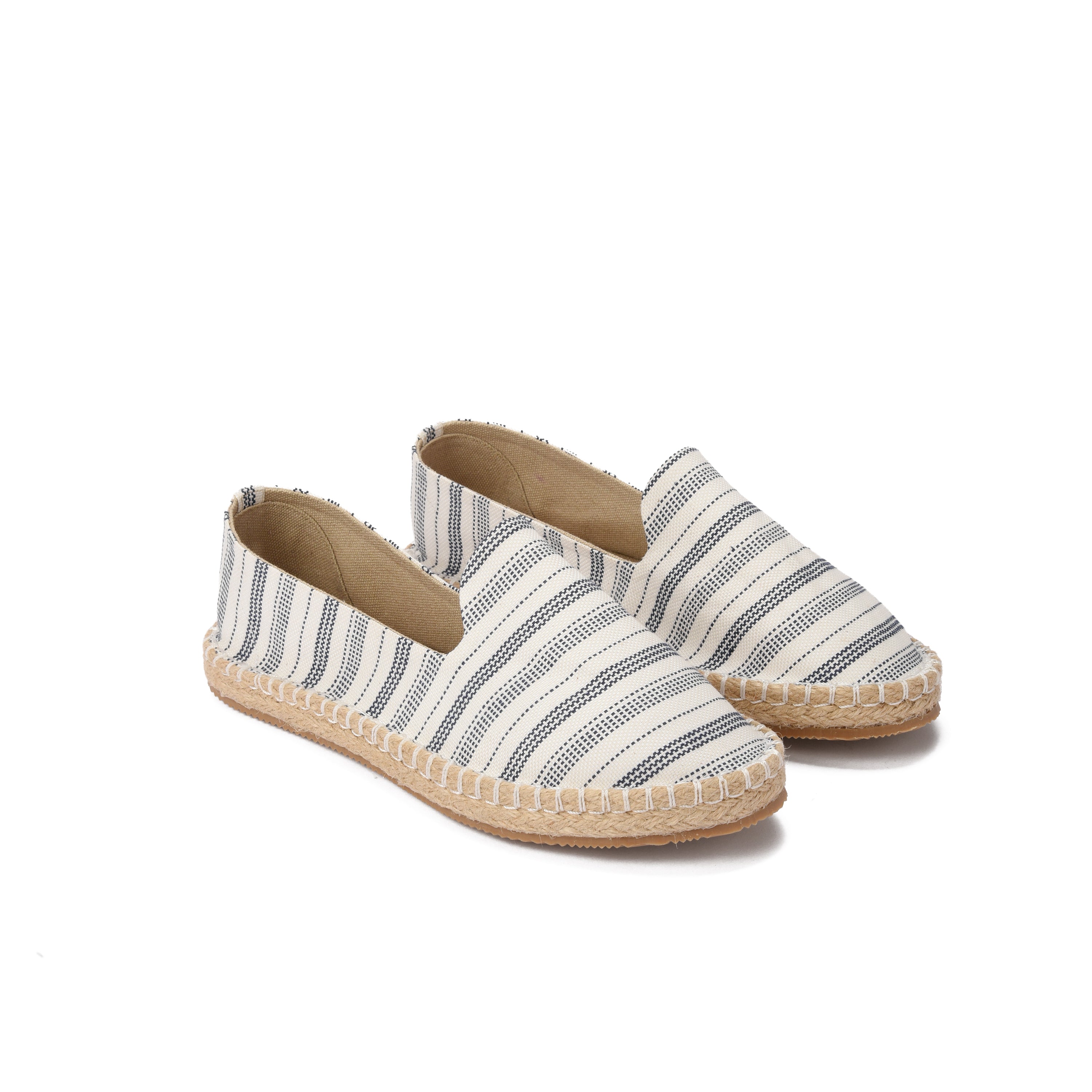 Navy Striped Espadrilles