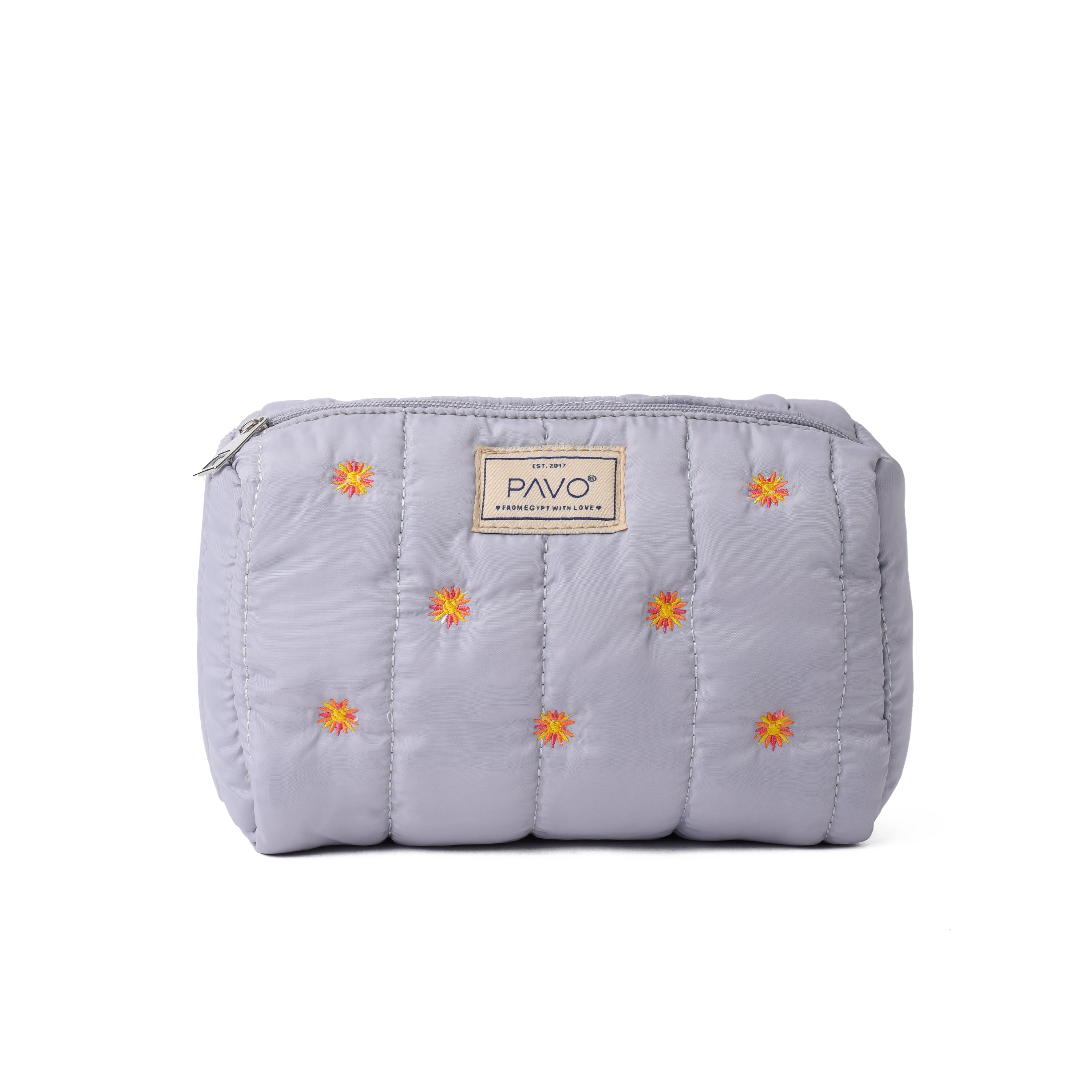 Makeup Bag Blooms Grey - PAVO Egypt