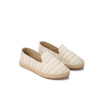 Beige Striped Espadrilles