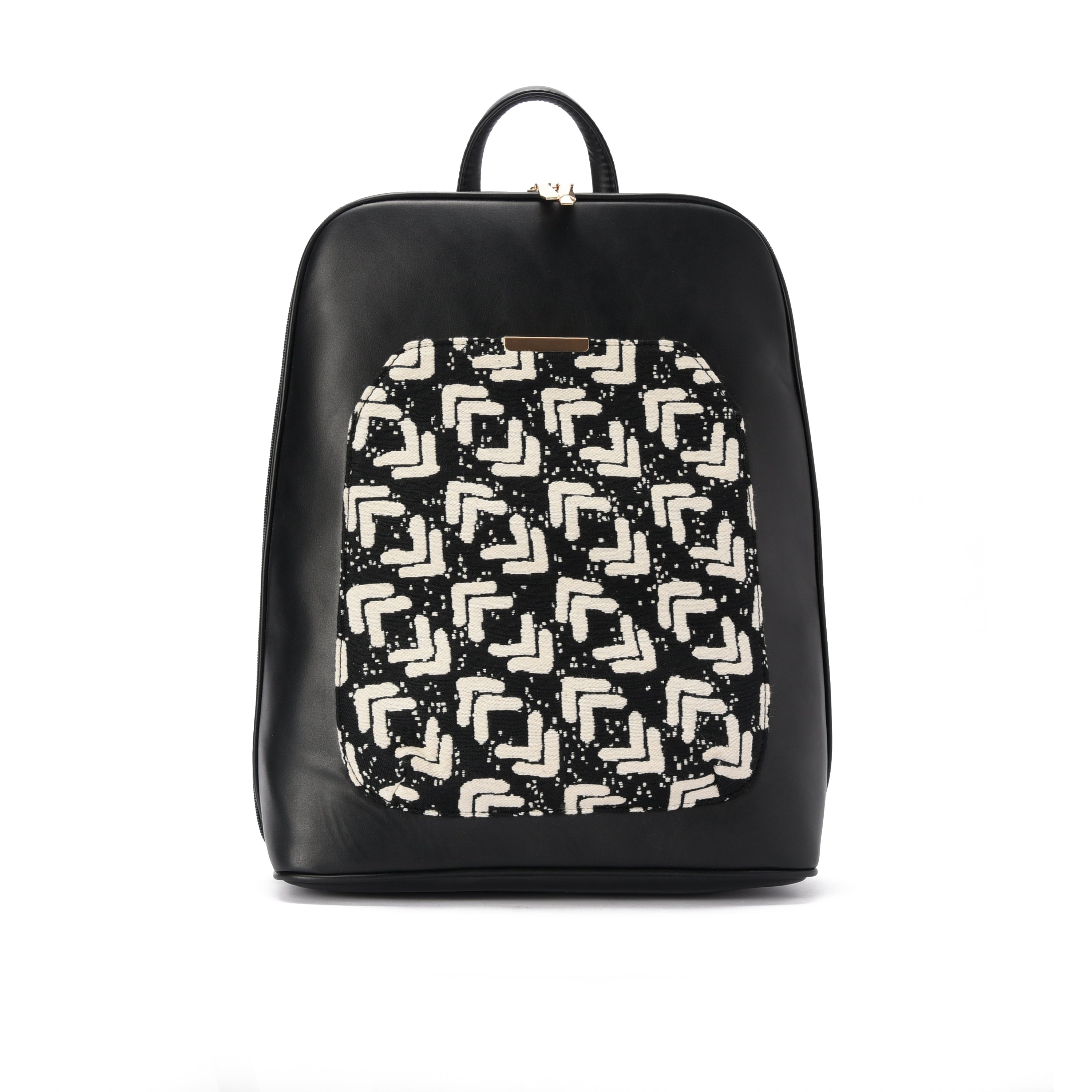 Laptop Black with Matrix embroideries fabric Backpack/Cross
