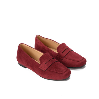 Burgundy Suede loafer
