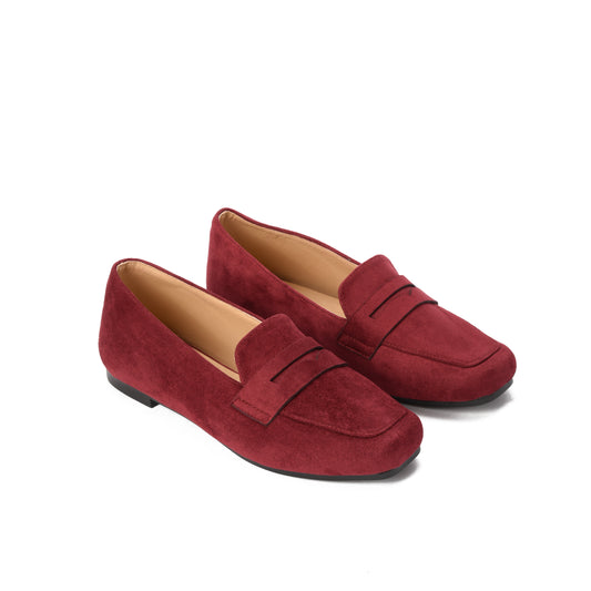 Burgundy Suede loafer
