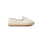 Beige Striped Espadrilles