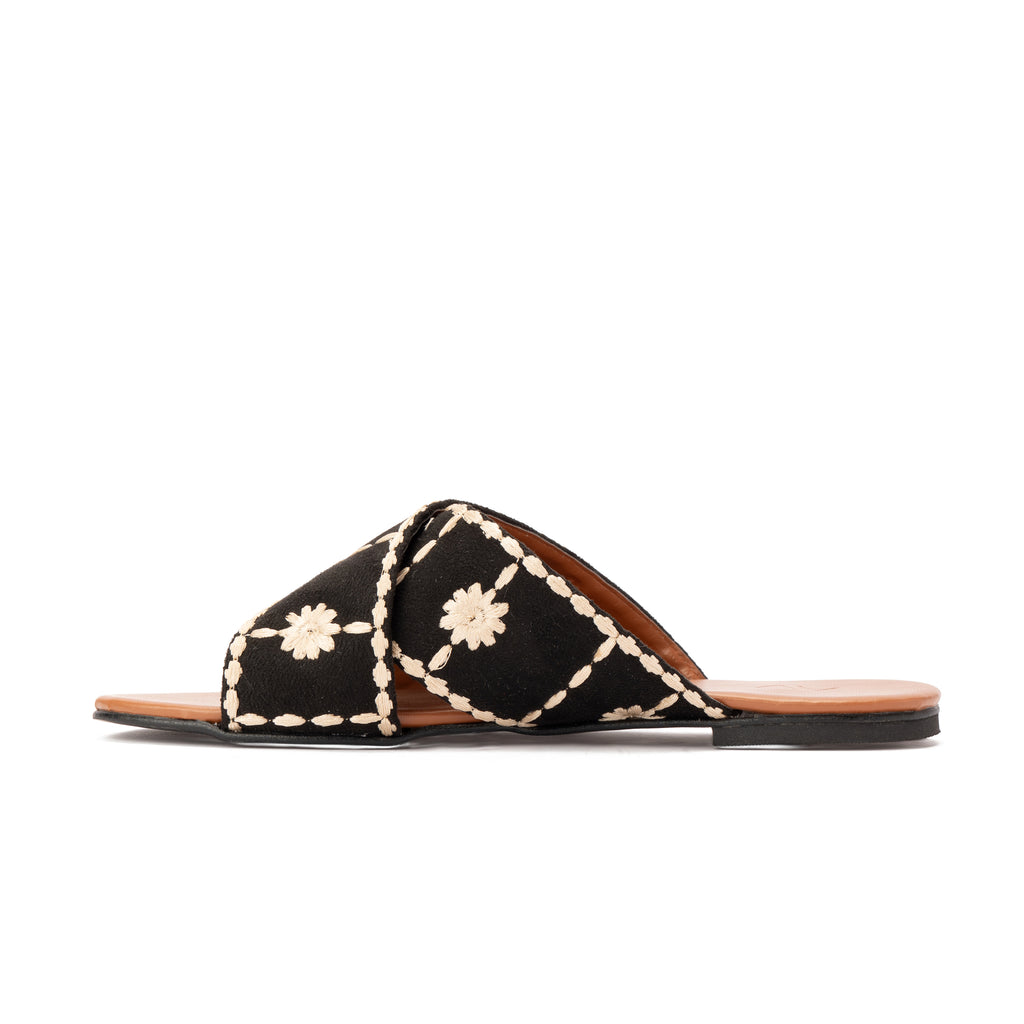 Black Cross slippers