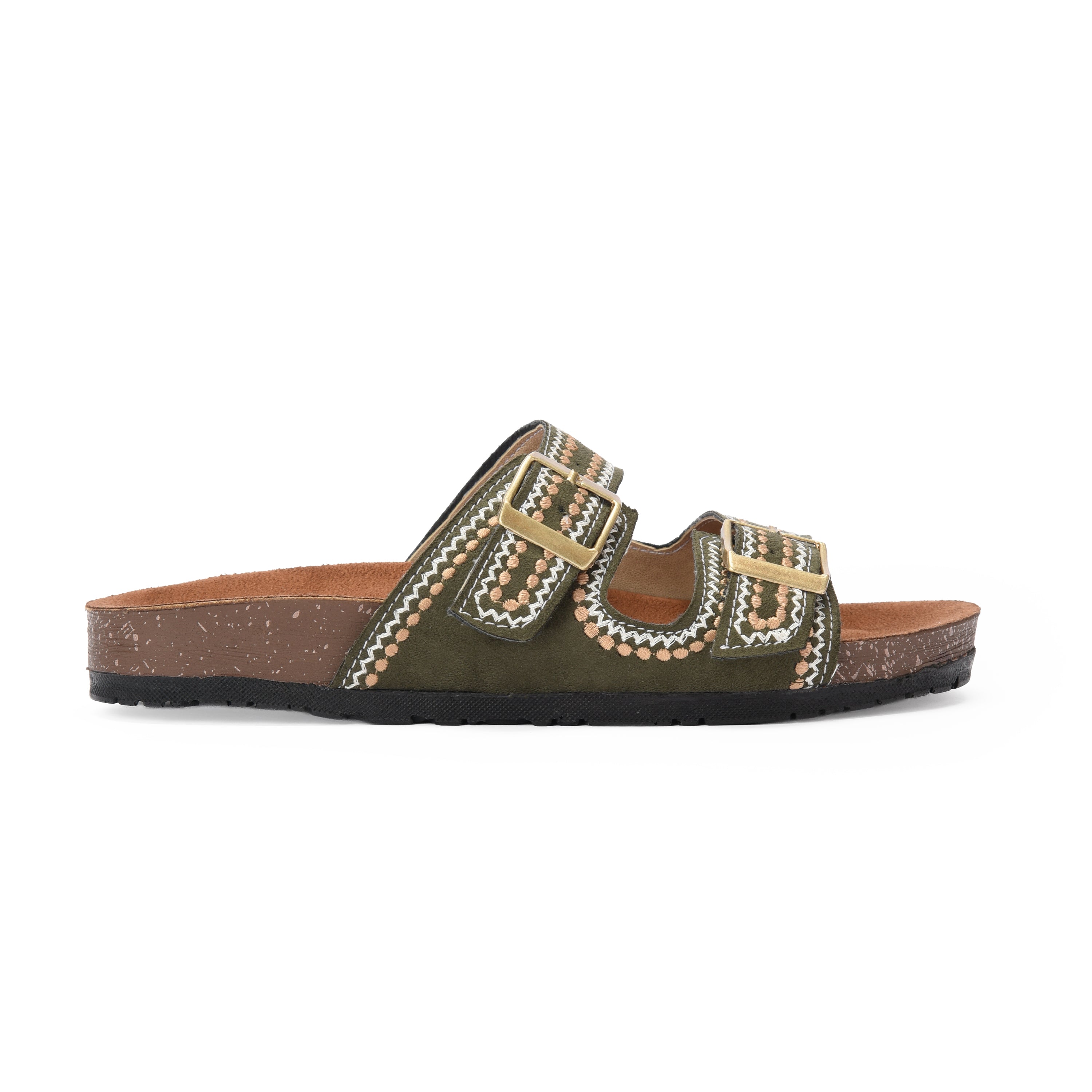 Olive Sand Slippers