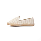 Beige Striped Espadrilles