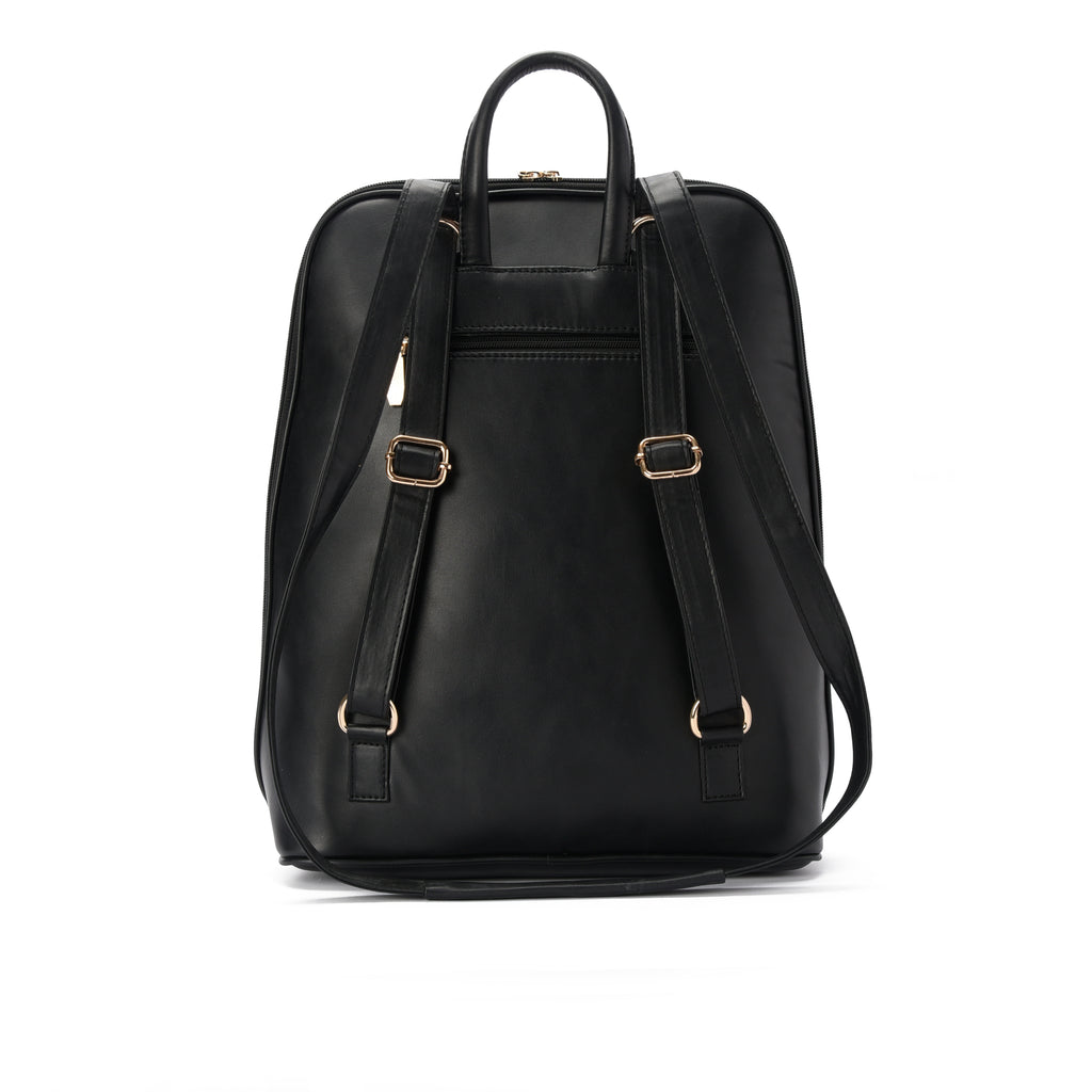 Laptop Black with Matrix embroideries fabric Backpack/Cross