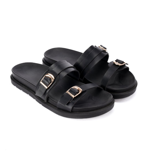 Black Lenny slipper - PAVO Egypt