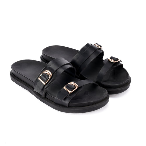 Black Lenny slipper - PAVO Egypt