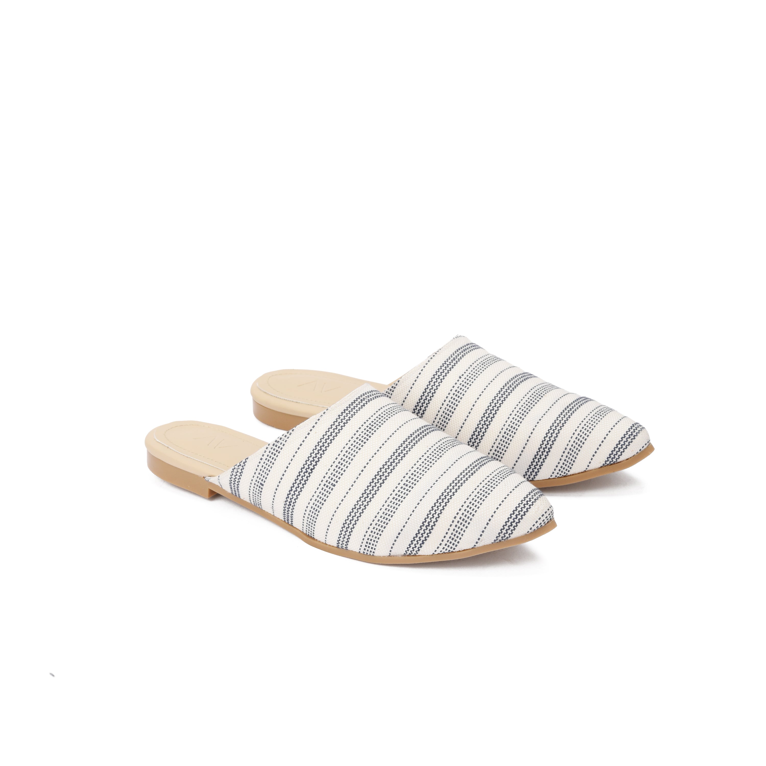 Navy Striped Mule