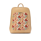 Laptop Beige with Autumn embroideries fabric Backpack/Cross