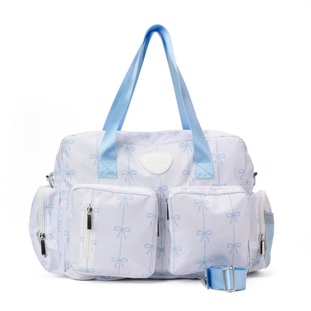 Baby Blue Bow Diaper Bag