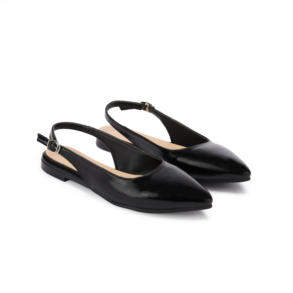 Black Pointy Mules
