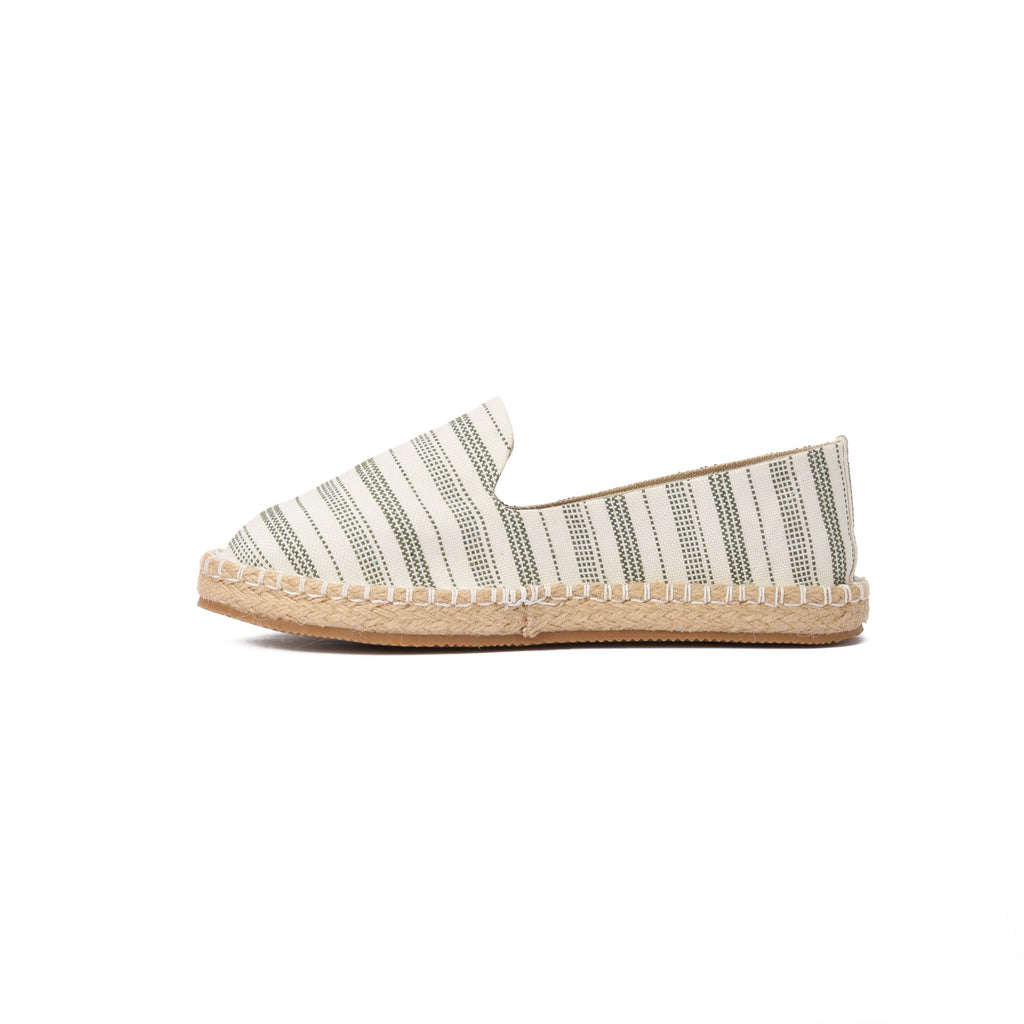 Olive Striped Espadrilles