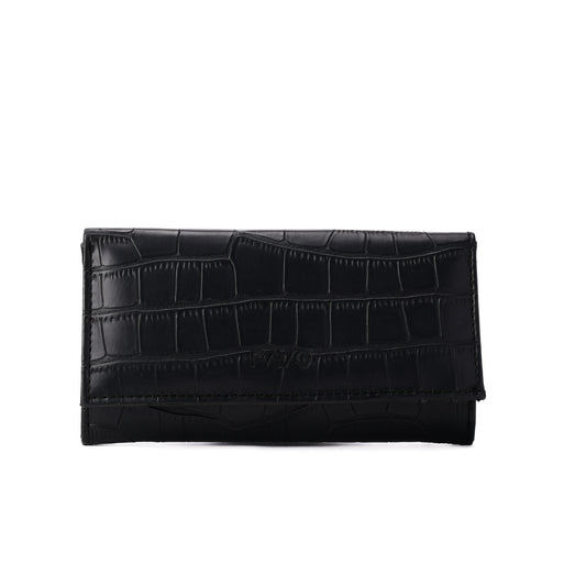 Black Crocodile Vintage Wallet - PAVO Egypt