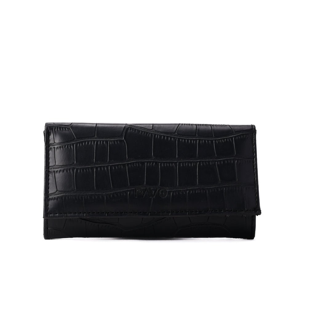 Black Crocodile Vintage Wallet - PAVO Egypt