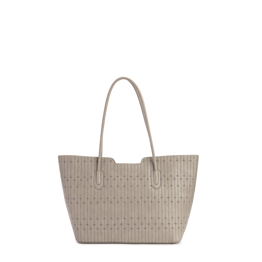 Grey Velvet ToteHandbag
