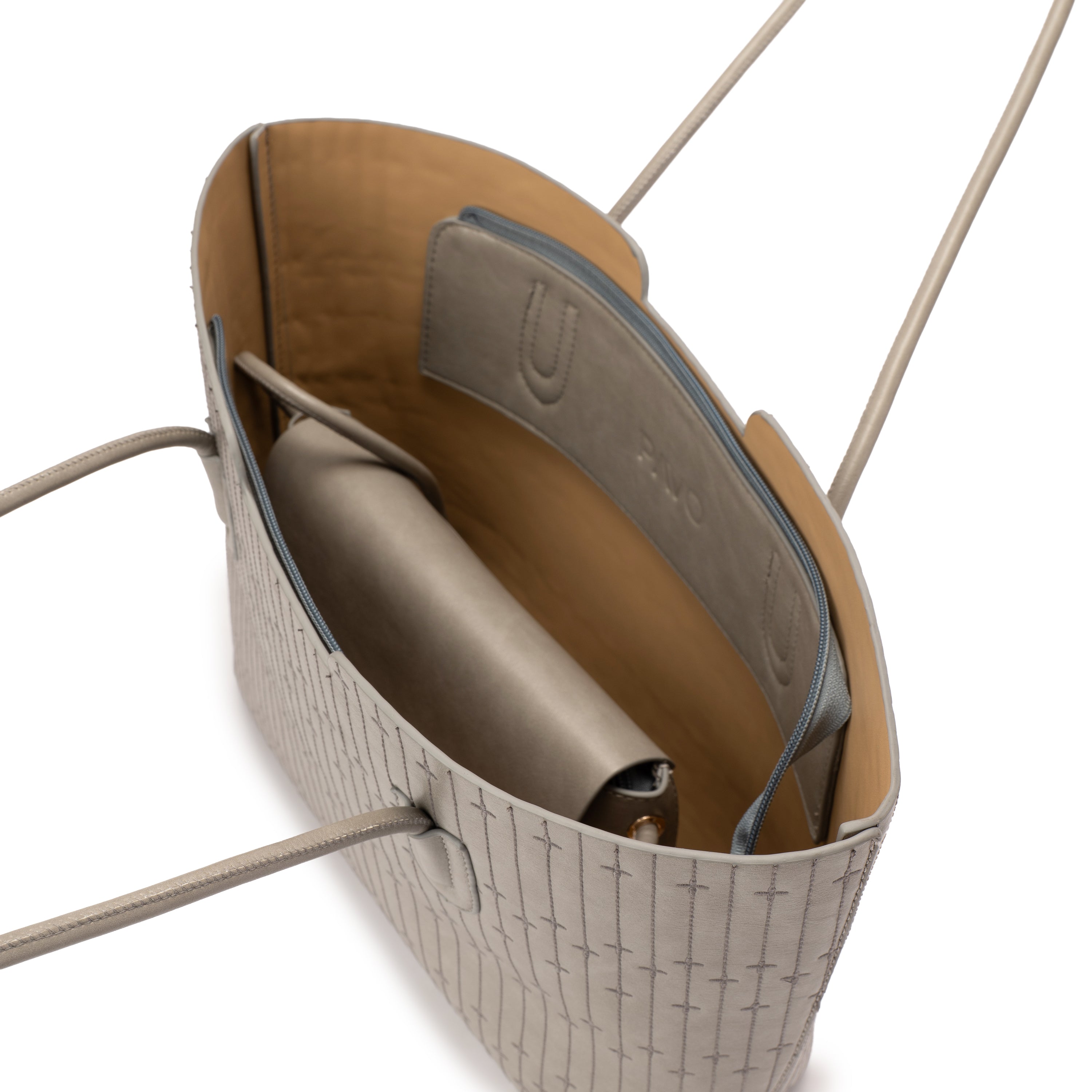 Grey Velvet ToteHandbag