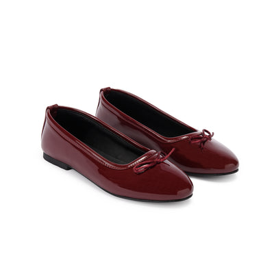 Burgundy Metallic Ballerina
