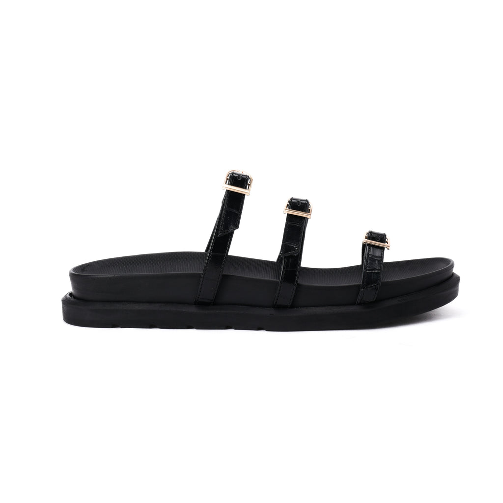Black Vola Slippers - PAVO Egypt